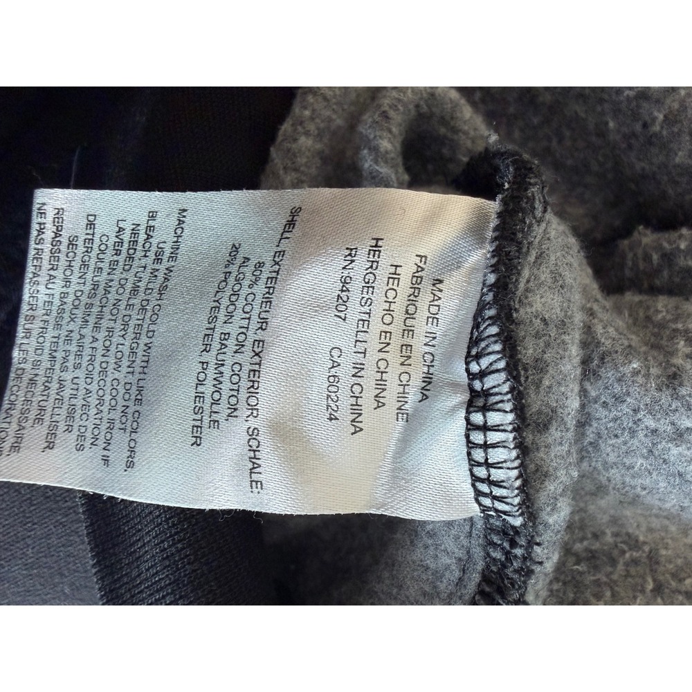 Caterpillar CAT Womens Speckled Fleece Hoodie‎ Black Logo Sweatshirt Size L - Picture 5 of 6